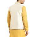 Mens Silk Blend, Embroidered Nehru Jacket