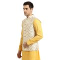 Mens Silk Blend, Embroidered Nehru Jacket