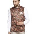 Men Floral Digitally Printed Nehru Jacket.