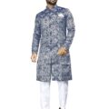 Mens Ethnic Wear Blue Sherwani Set