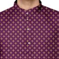 Men's Cotton Blend Foil Print Kurta Pajama Set