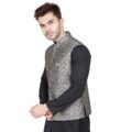 Men's Brocade Zari Nehru Jacket/Waist Coat