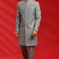 Grey Embroidered Indowestern Set