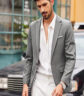 Men’s Casual Suit Blazer Jackets Lightweight Sports Coats One Button