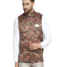 Men Floral Digitally Printed Nehru Jacket.