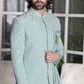 Mint Green Imported Jodhpuri Suit