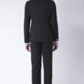 Solid Color Polyester Viscose Jodhpuri Suit in Black